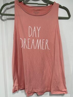 S Rae Dunn Pink 'DAY DREAMER.' Sleeveless Tank